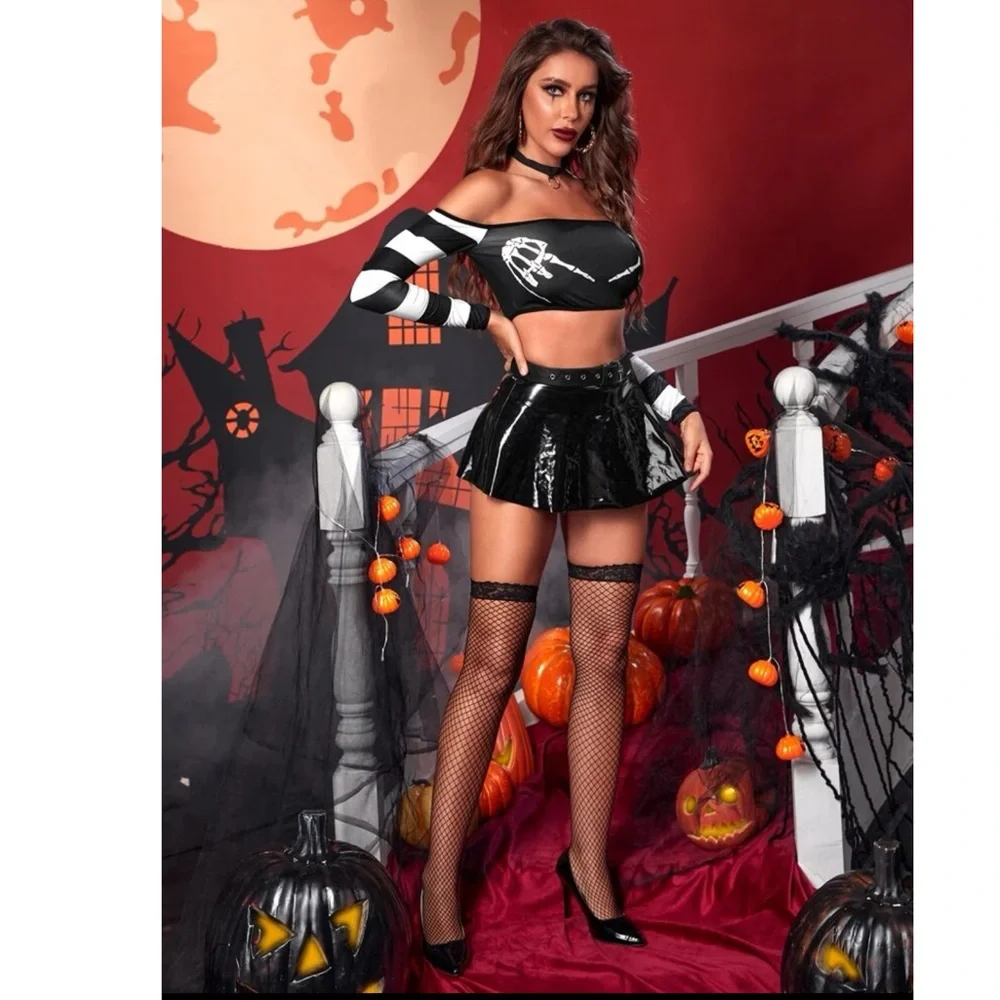 Cosplay Sexy Adult Skeleton Costume 💀 - Picture 4 of 6